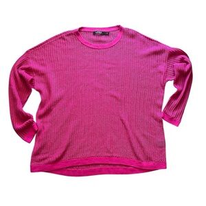 Lauren RALPH LAUREN Hot Pink Light Weight Knit Sweater Womens Size Large